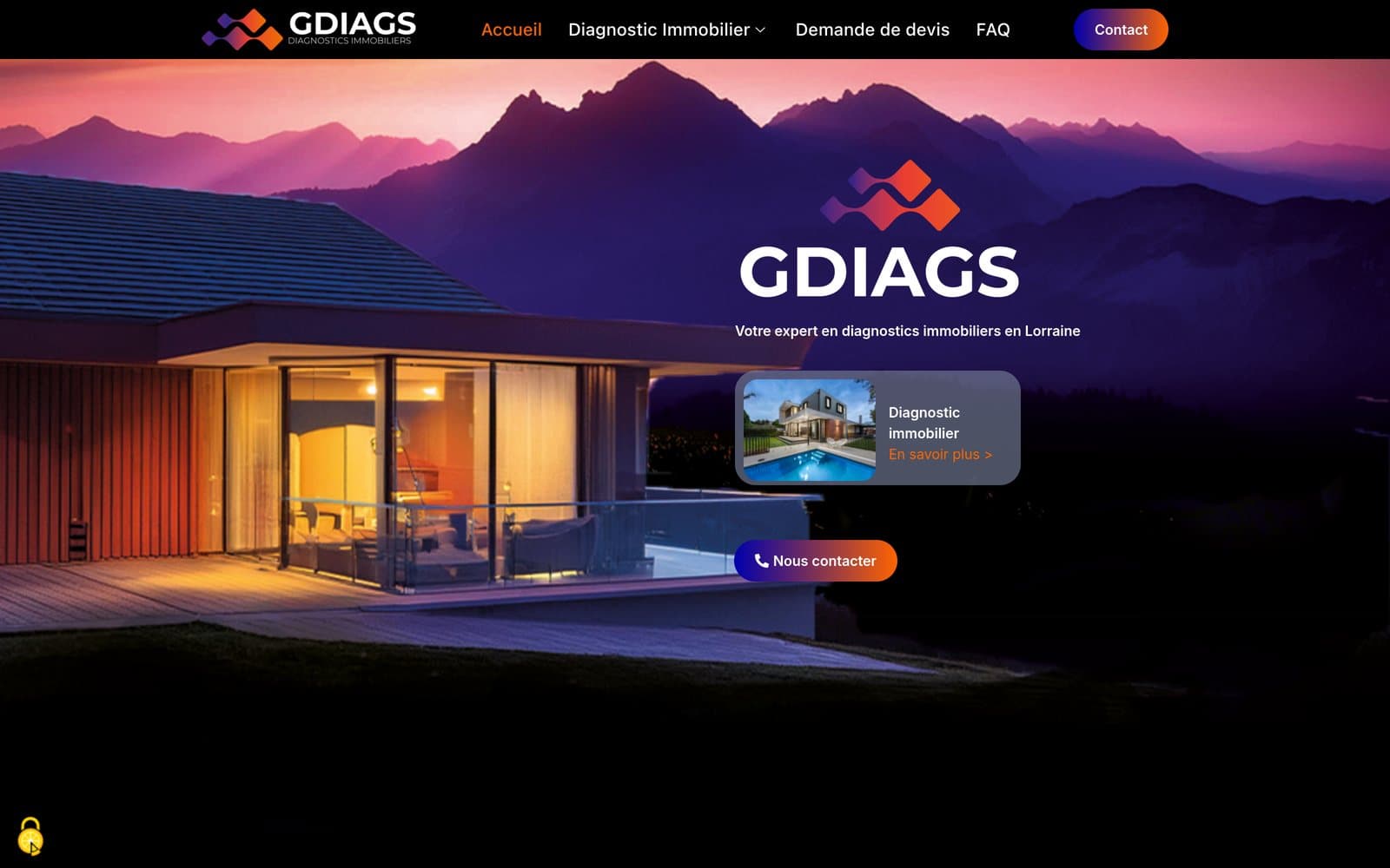 Site internet réalisé par Axeocom pour GDIAGS