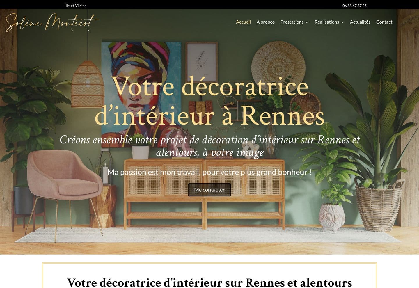 Site internet réalisé par Axeocom pour Solène Montécot